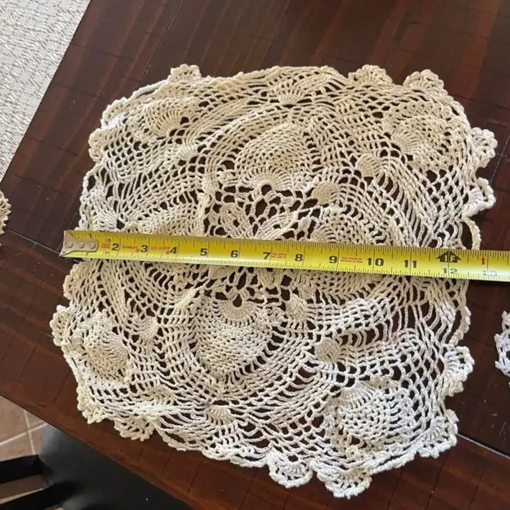 Vintage lace doilies set of 3